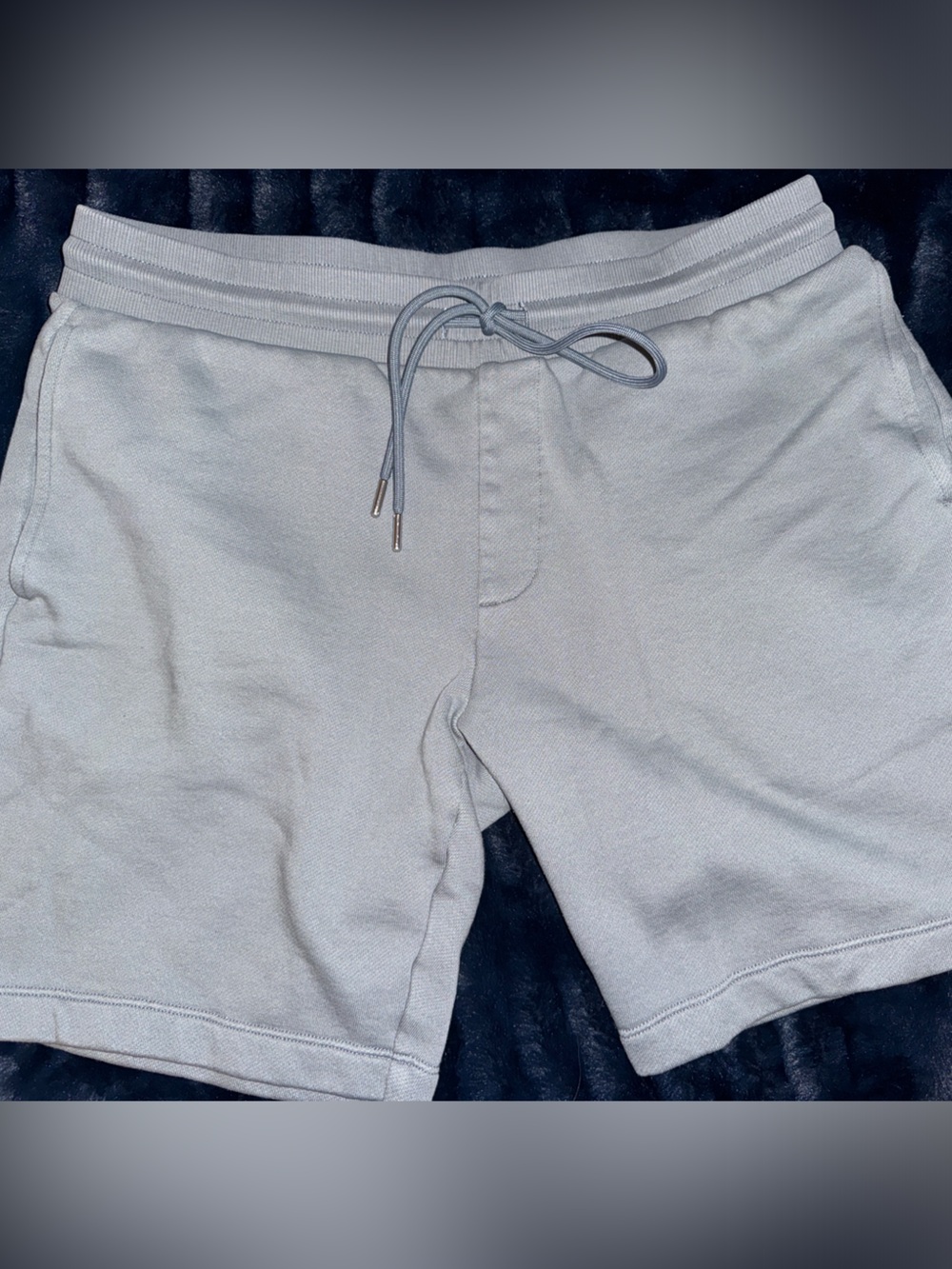 Theory Pale Blue Athletic Drawstring Shorts